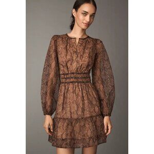 The Somerset Long-Sleeve Organza Mini Dress 1X Plus